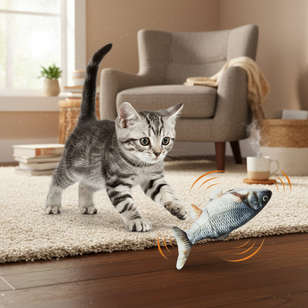 Electric Flipping Fish Toy for Cats
